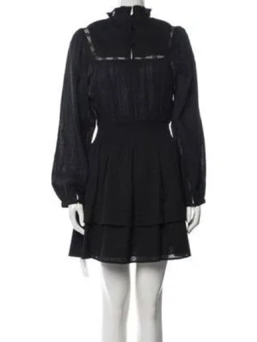 Cleobella Black Long-Sleeve Layered Mini Dress